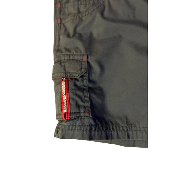O’Neill Cargo Shorts Juniors 3 Gray Red Surf West Coast Beach Style Low Rise Y2K - Picture 5 of 13